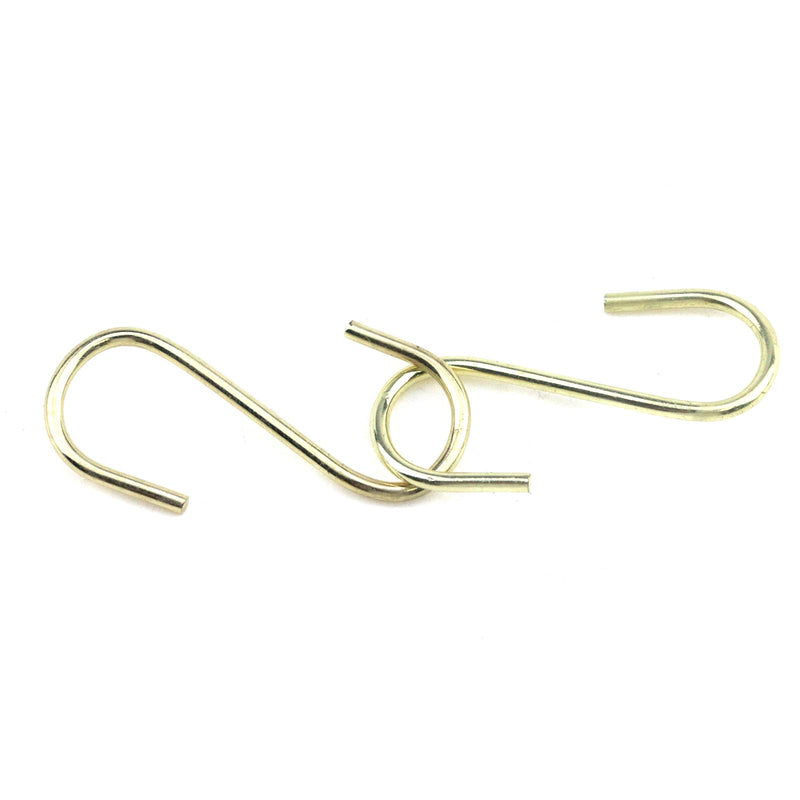 [Australia - AusPower] - T Tulead 40PCS Mini Light Golden Hooks S Hanging Hooks Light Duty Hanger Hooks Closet S Shaped Hooks 2x42mm(TxL) for for Hanging Jewelry,Purse,Key 