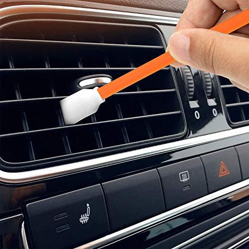 Wellgler's Foam Cleaning Swabs, Lint-Free Swabs for Precision Electronics, Camera, Optical Lens & Inkjet Printer Cleaning (200pcs Orange)
