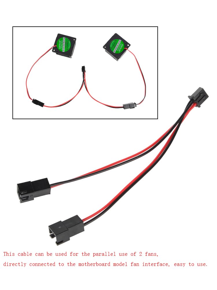 [Australia - AusPower] - 5Pcs 3D Printer Mainboard Y Splitter 1 to 2 Extension Connector Wires Cooling Fan XH2.54 Terminal Connector Cables 