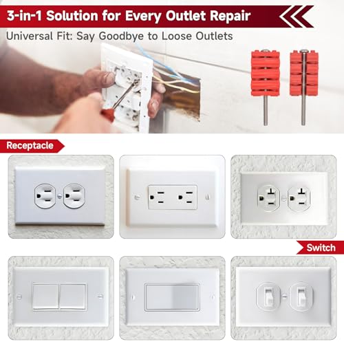 Grnheat Fiery Red 52-piece outlet spacer kit with stackable spacers, metal shims, tubes, and screws