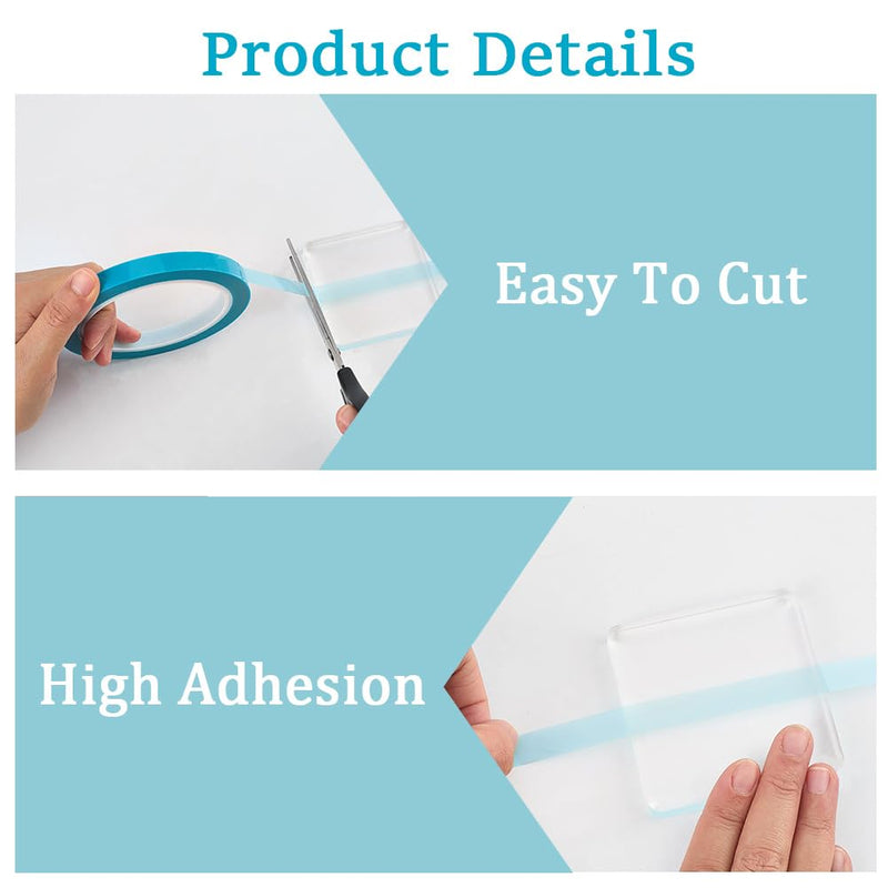 CRASPIRE 2 Roll Refrigerator Tape Blue Tapes 164Ft x 0.4In PET Non-Residual Adhesive Sliding Protection Label No-Slip for Fridge Fixing Drawer Air Conditioner Printer Fixed Reduction Bearing Furniture 164.04ftx0.79in(50mx10mm)