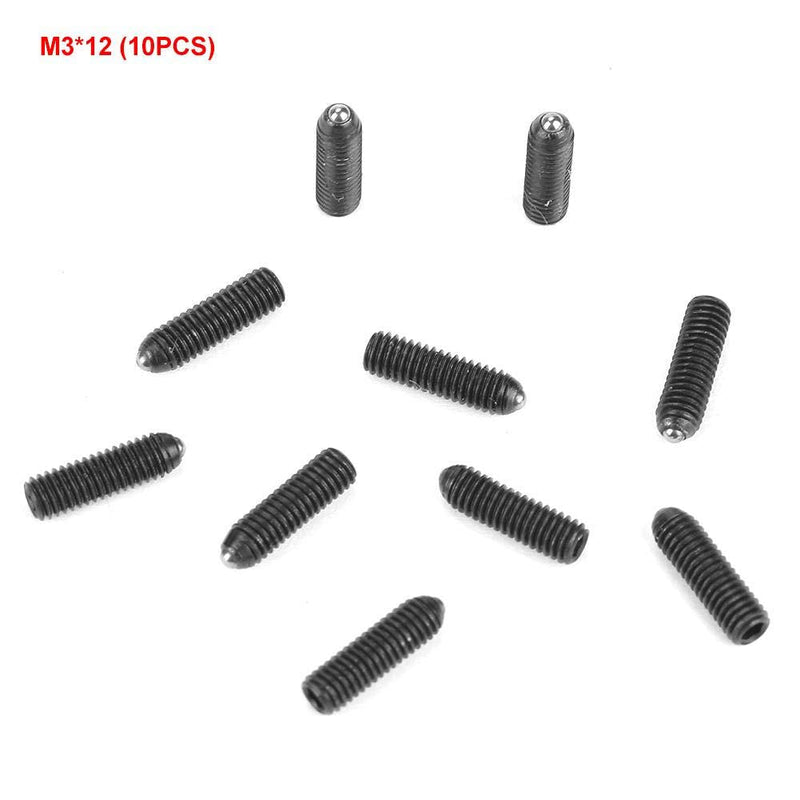 [Australia - AusPower] - 20pcs M3 Screw Thread Hexagon Socket Spring Ball Plunger Carbon Steel Screwdriver(M3*12) 