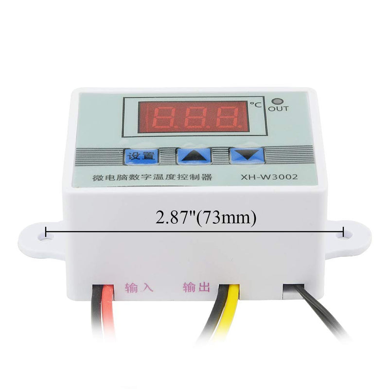 [Australia - AusPower] - XINGYHENG XH-W3002 DC 12V 10A Microcomputer Digital Temperature Controller Digital Display Thermostat Control Switch and NTC 10K Thermistor Sensors Digital Temperature Probe (12V 120W) 