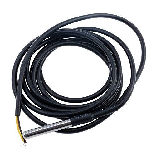 Hailege 5pcs Temperature Sensor Temperature Sensor Stainless Steel Package Waterproof