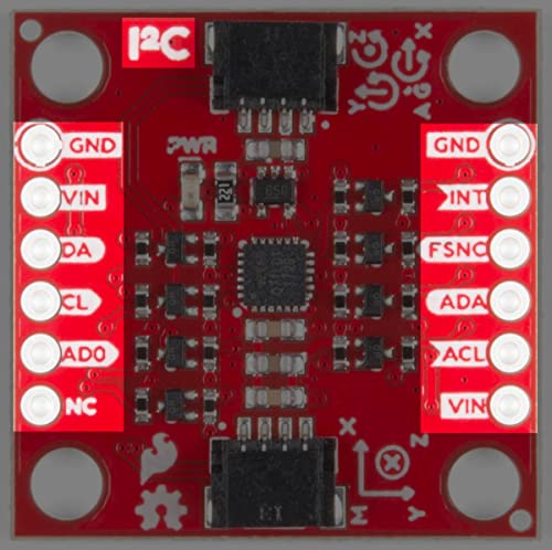 [Australia - AusPower] - SparkFun 9DoF IMU Breakout-ICM-20948 Low power I2C & SPI enabled 9 axis motion tracking Includes Logic shifter Qwiic connection GPIO pins Digital Motion Processor Accelerometer Gyroscope Magnetometer 