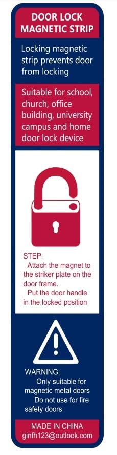 12 Pack Magnetic Tape Magnetic Lockdown Strips Iron Door Magnet Security Devices School Office Effective Emergency Lockdowns (Indigo) Indigo