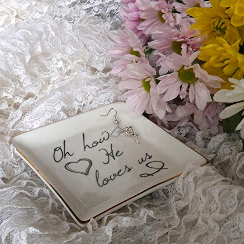 Inspirational Gifts for Women Trinket Dish Religious Jewelry Ring Holder Unique Christian Gifts for Sister Best Friend Mother Daughter Aunt Christians Cute Home Decorative Decor