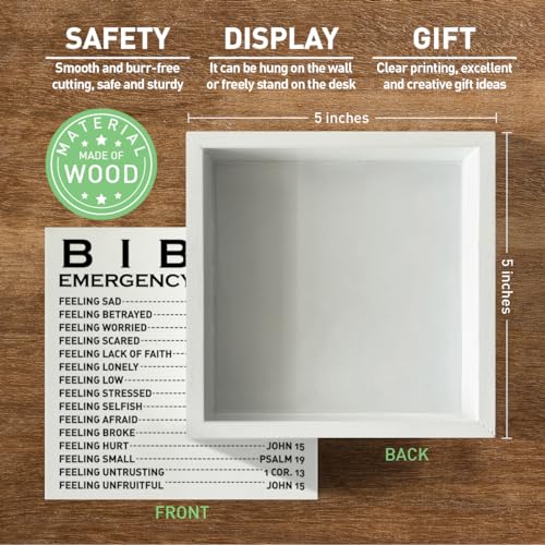 Bible Emergency Number, Christian Desk Sign Decor, Religious Decor for Home Office Cubicle Bedroom Desk Table Scripture Bible Verse Decorations Wooden Sign Christian Gift for Women Men A