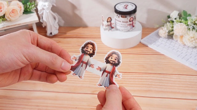 Hollowfly Easter Positive Jesus Cards Jar Set with Rubber Cross-60 Daily Encouragement & Scripture Bracelet Mini Jesus Blessings, Easter Emotional Christian Gift for Women Family Friends Colleagues
