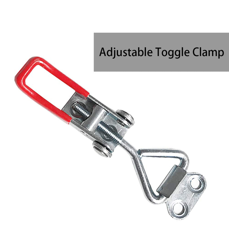 [Australia - AusPower] - 16 Pack Adjustable Toggle Clamp, 330lbs Holding Capacity Heavy Duty 4001 Style Toggle Latch Hasp Clamp for Door, Box Case Trunk, Smoker Lid Jig, Quick Release Pull Latch, Sturdy Metal Draw Latch 4001-16 pcs 