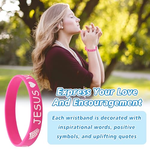 80 Pack Scripture Bracelets, Silicone Bible Verse Bracelets, Christian Wristbands with Motivational Quote, Ideal Inspirational Religious Gifts for Men, Women 4 Styles