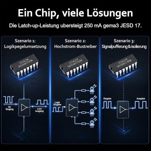 15 x SN74AHCT125N IC Chip DIP-14 Quad Bus Buffer with 3-State Outputs | Integrated circuit for level conversion, signal preparation and digital circuits
