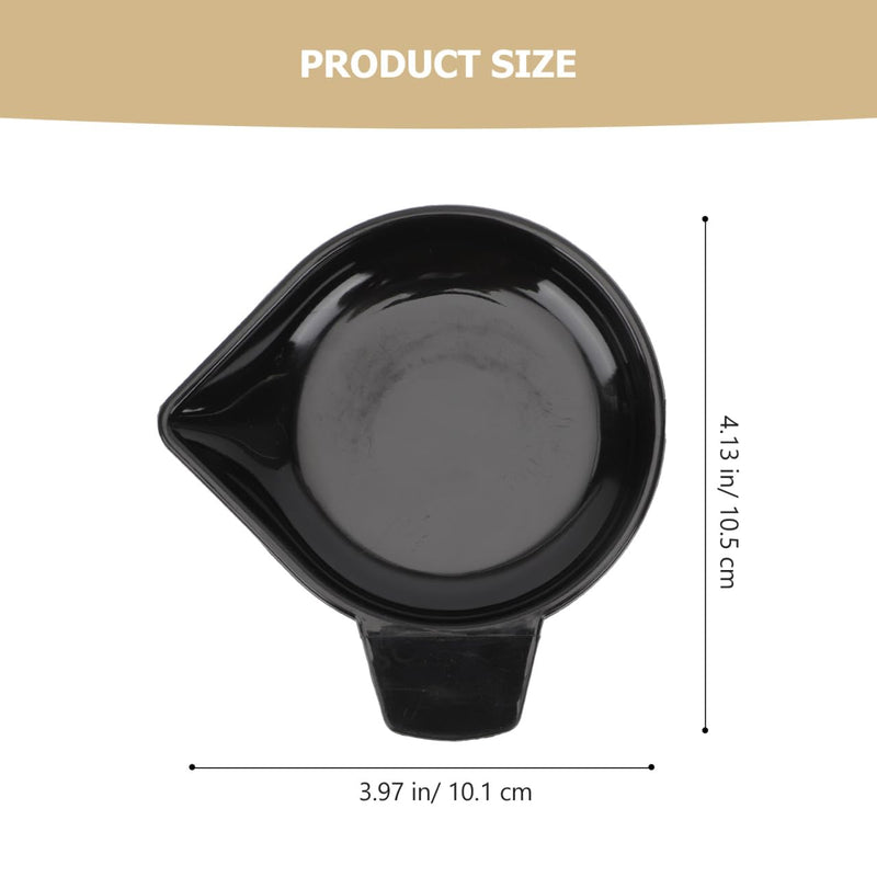 [Australia - AusPower] - EXCEART Set of 5 Plastic Scales for Fine Scales, Mini Measuring Cups for Gemstone Scales, Electronic Weighing Trays, Black, 10.5 x 10 x 1.5 cm 