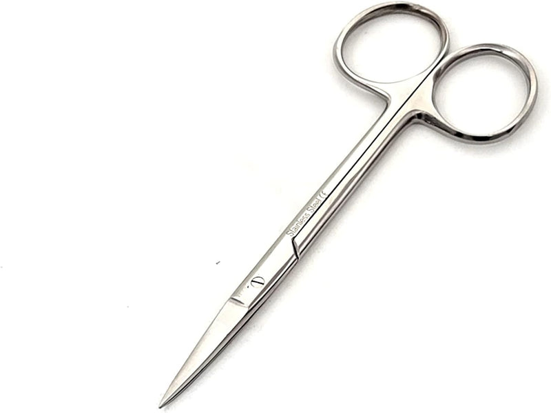 [Australia - AusPower] - A2Z-IRS01 Stainless Steel Iris Dissecting Scissors 4.5", Straight, Fine Point Silver 