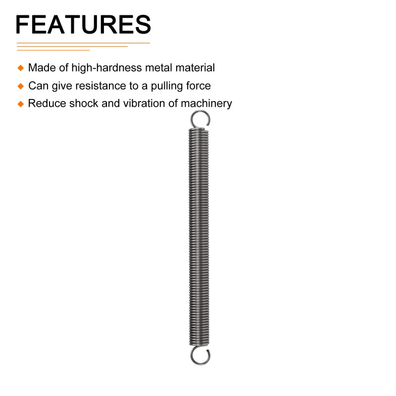 [Australia - AusPower] - 2x16x200mm(WxODxL) Extension Spring - 2Pack - Good for Home Repair Machinery - Spring Steel Extended Compressed Spring - Grey 2x16x200mm 