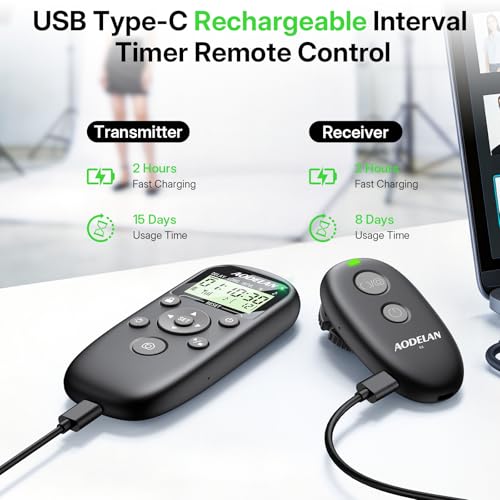 AODELAN Rechargeable Camera Timer Intervalometer Remote Control for Nikon Rechargeable for Nikon
