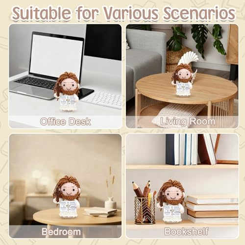 Positive Jesus Crochet Christian Gifts Handmade Emotional Support Jesus every day God thinks of you...