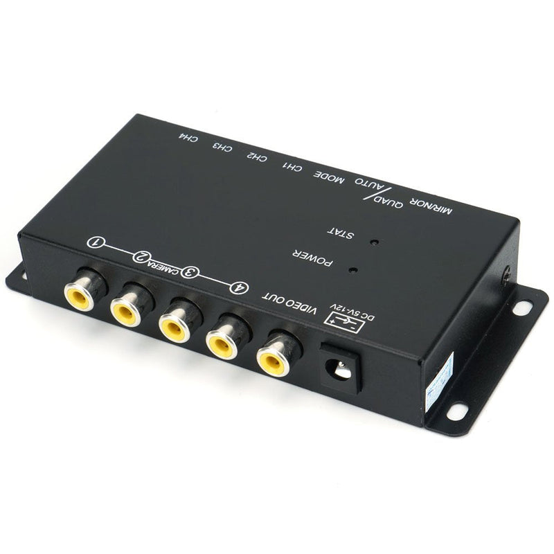 [Australia - AusPower] - Toughsty™ 4Ch Mini Color Video Quad Splitter Multiplexer Processor Switcher for CCTV Security Camera 