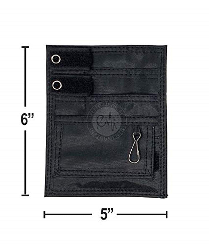 [Australia - AusPower] - Elite Medical Instruments EAO-314-B EMI Nylon 5 Pocket Nurse Scrub Organizer, Black 