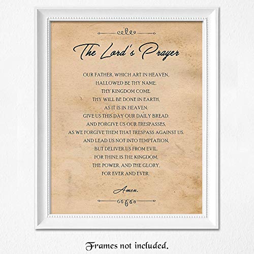 The Lords Prayer Inspirational Quote Prints, 1 (11x14) Unframed Photos