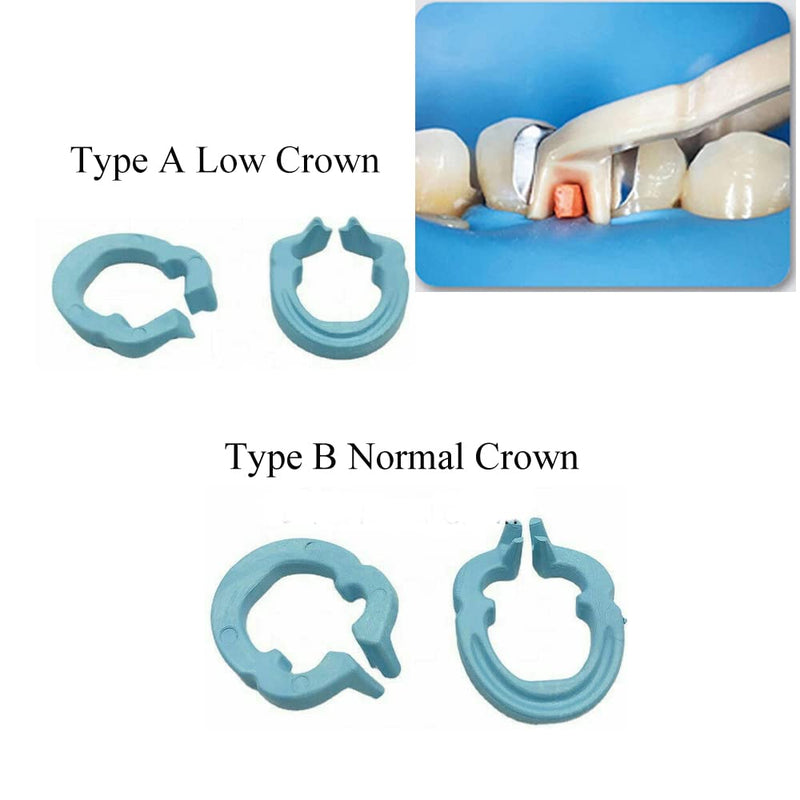 [Australia - AusPower] - 4PCS Dental Resin Clamping Ring Separator Ring Sectional Contoured Metal Matrices Holder Matrix Clips Autoclavable 