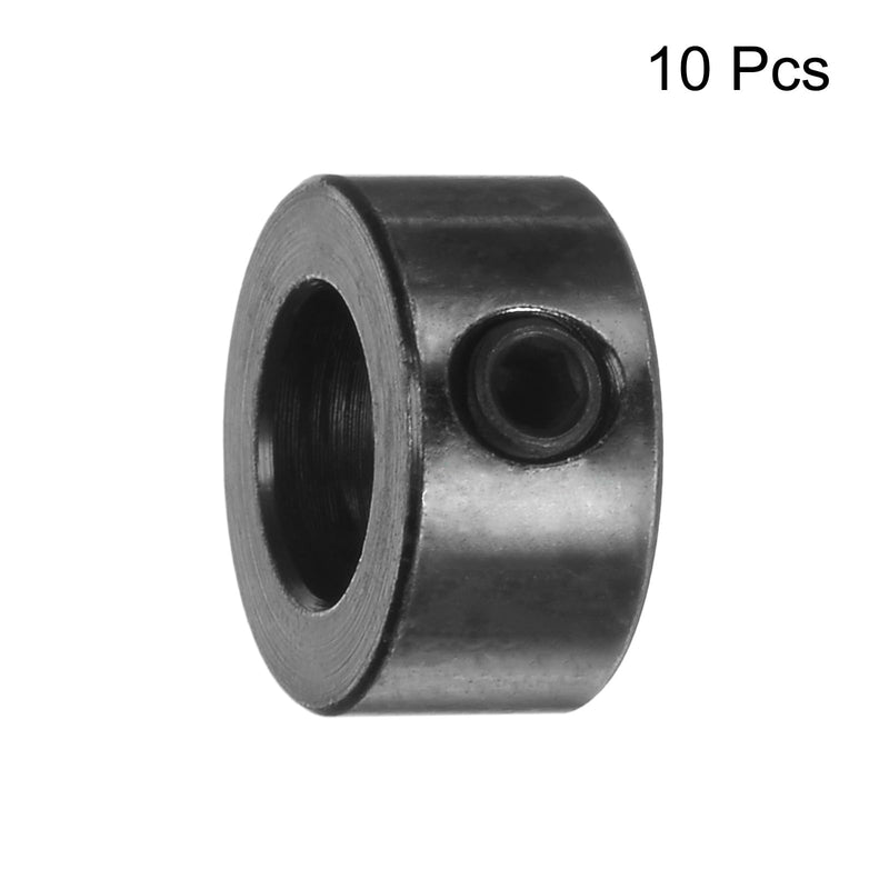 [Australia - AusPower] - uxcell 10pcs Set Screw Collars 8mm ID Shaft Collars, 14mm OD, Gear Stopper Wheel Collar, Black 