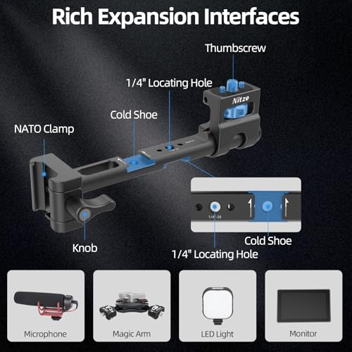 Nitze Gimbal Monitor Mount for DJI RS 4 Mini/Pro/RS 3 Mini/Pro - N28-S1