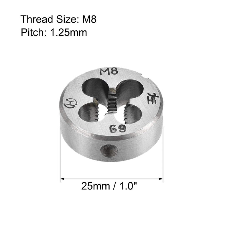 [Australia - AusPower] - sourcing map Metric Round Die Machines Left Hand Thread Alloy Tool Steel M8 M8 x 1.25 