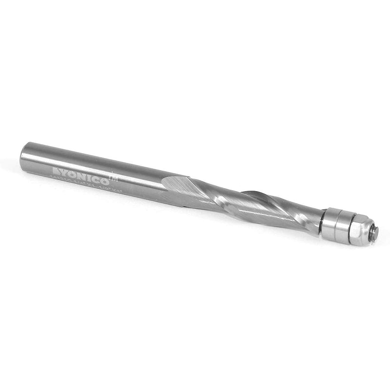 YONICO Solid Carbide Flush Trim Router Bit Spiral 1/4-Inch Up-Cut 1/4-Inch Shank 14121 Upcut - 1-1/8" Cutting Length - 1/4" Shank