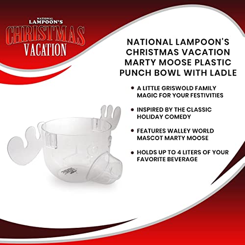 Dycica Marty Moose punch bowl with festive design, large capacity, perfect for parties and gatherings.