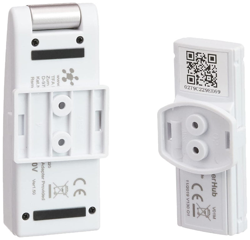 TFA Dostmann Weatherhub 31.4001.02 SmartHome Easy Install Starter Kit with Temperature Transmitter - White Temperature monitor Single