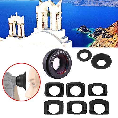 Camera Viewfinder Magnifier, 1.5X Fixed Focus Eyepiece with Eyecup and Cover for DSLR Cameras