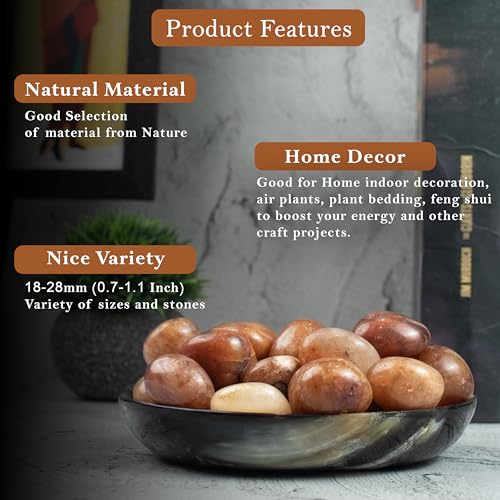 BEZAVO Red Aventurine Healing Crystals Stones Bulk Tumbled Stones 1 LB