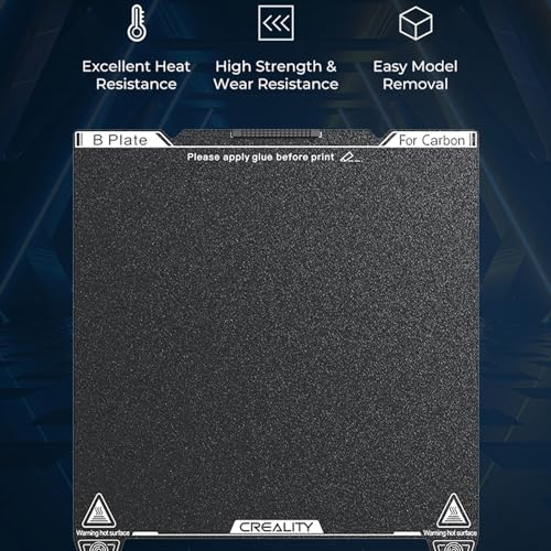 Creality K1C Texture PEI Build Plate Kit, 3D Printer Heat and Wear Resistance Textured PEI Spring Steel Plateform with Wipe Nozzle Design for K1C