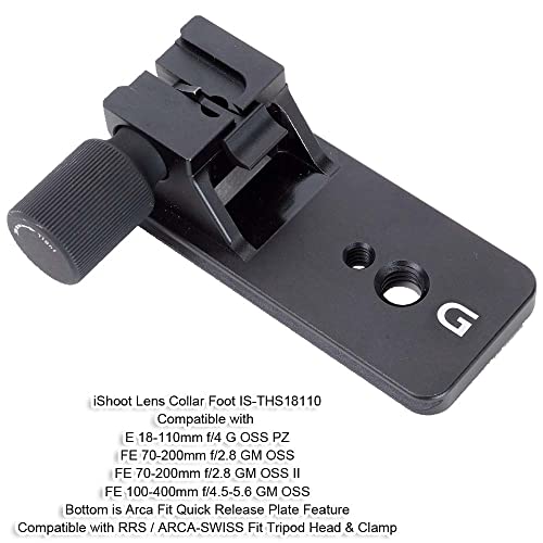 Lens Collar Foot Tripod Mount Ring Base Compatible with Sony FE 100-400mm f/4.5-5.6 GM OSS, 70-200mm f/2.8 GM OSS & II, E 18-110mm f/4 G OSS PZ, Bottom is Arca-Swiss Fit Quick Release Plate Dovetail