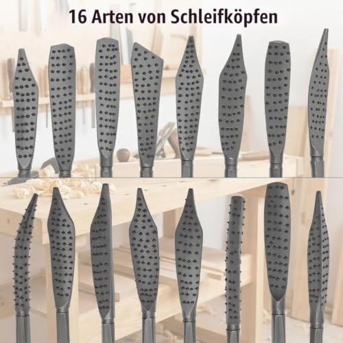 QWORK® 8 Piece Rasp File Set Double Sided Rasp Wood Soapstone Precision Handmade