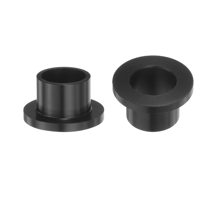 [Australia - AusPower] - 8pcs Flanged Sleeve Bearings Plastic Bushings 10mm Bore x 12mm OD x 10mm Length Black POM Bushings 