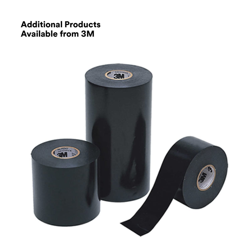 3M Scotchrap Vinyl Corrosion Protection Tape 50, Unprinted, 1 Roll, 1 in x 100 ft, Black, Flame Retardant, UV-Resistant