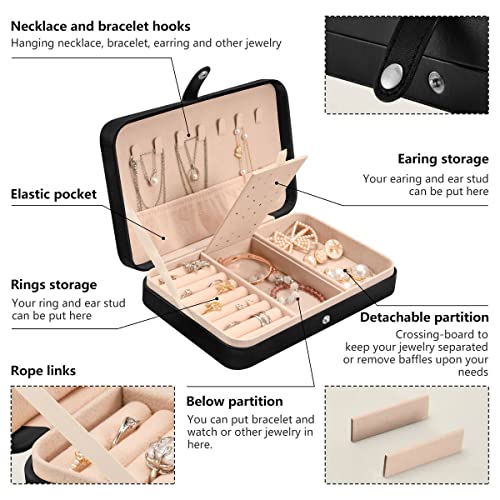 Bolaz Leather Jewelry Box Jewelry Case Storage Box American Us Flag Vintage For Rings Earrings Necklaces pattern 2