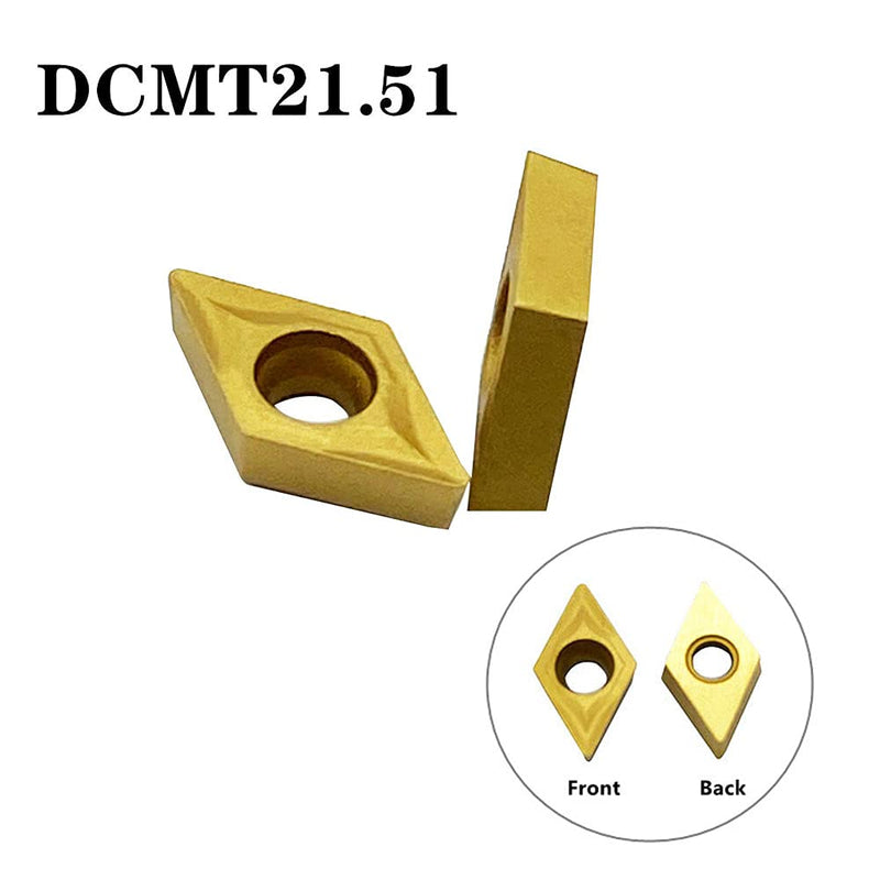 [Australia - AusPower] - CCMT21.51 CCMT060204 DCMT21.51 DCMT070204 Carbide Turning Inserts,CCMT Insert DCMT Insert Mutilayer Coated Lathe Replacement Inserts for Lathe Turning Tool Holder Boring Bar,20 Pieces 20pcs CCMT21.51+DCMT21.51 