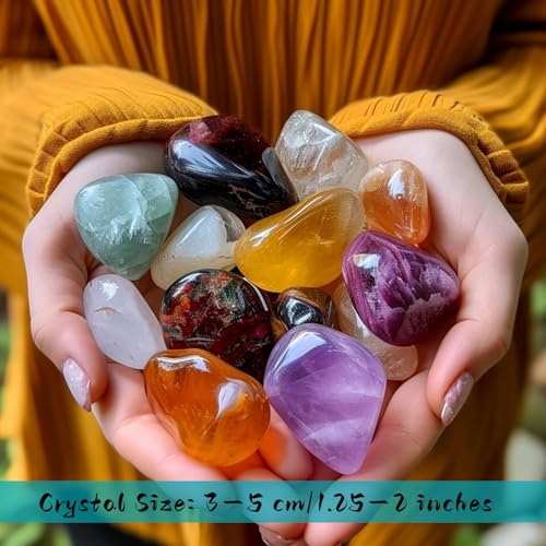 Green Aventurine Tumbled Polished Stones, 1.25-2.0" Large Reiki Healing Crystal Stones, Natural Gemstones for Meditation, Reiki, Chakra, Home Decor Green Aventurine