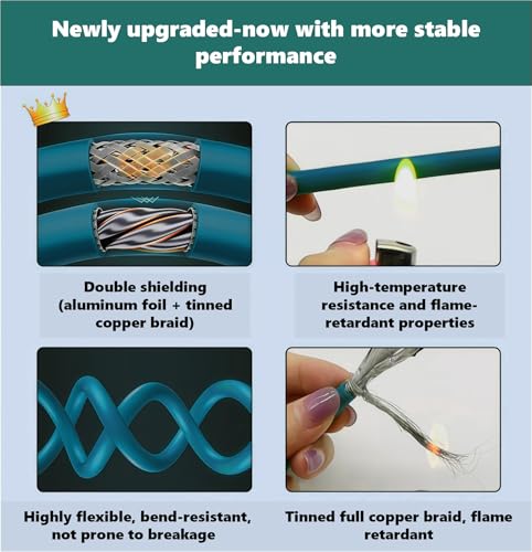 M12 X-Code 8 Pin Industrial Ethernet Cable, IP67 Waterproof Shielded Sensor Cable, Male to Female High-Flex Aviation Connector for Cognex Camera, PLC, Automation System Male X-8pin to Male RJ45 5m