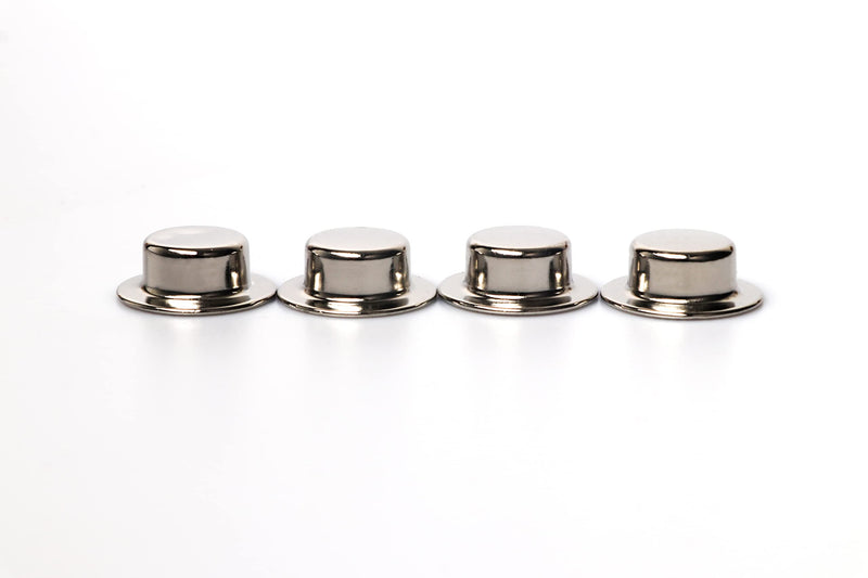 [Australia - AusPower] - (4-Pack) Spring Steel Push On Pushnut Caps with Mechanical Zinc Plating-Permanent Washer Caps Fits 1/2” Axles for Hand Trucks, Rolling Bins, and Lawn Wagons-Perfect Alternative for Cotter Pins 1/2“ 