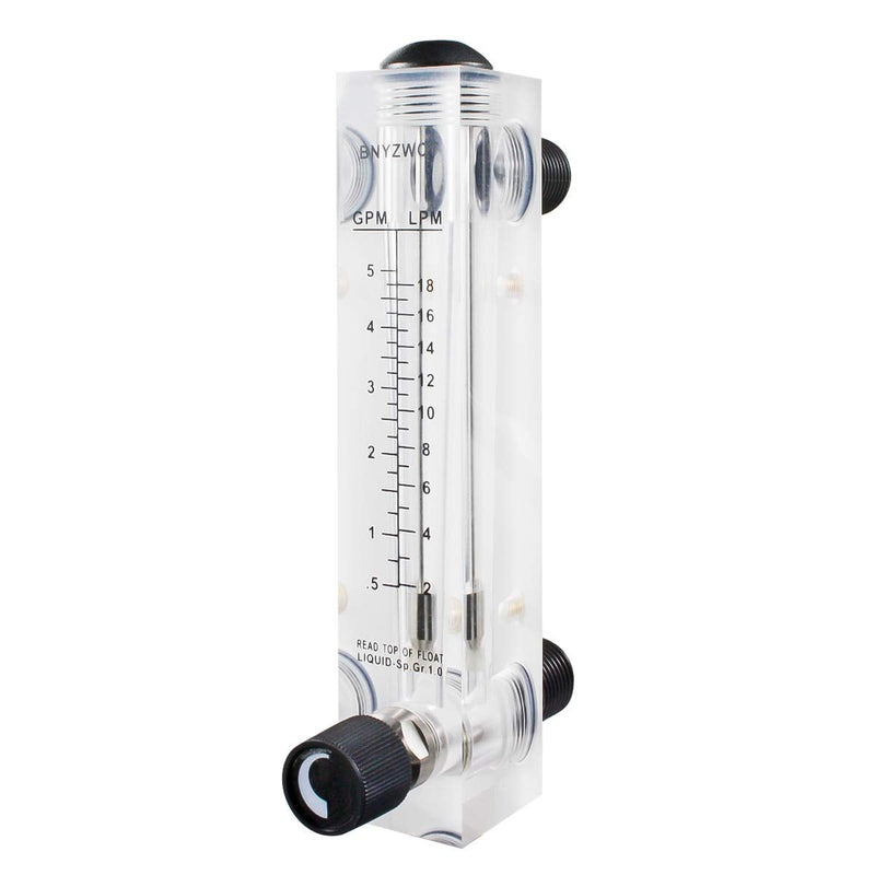 [Australia - AusPower] - Adjustable Knob Water Flow Meter Panel Type Flowmeter M-15 0.5-5GPM 2-18LPM 