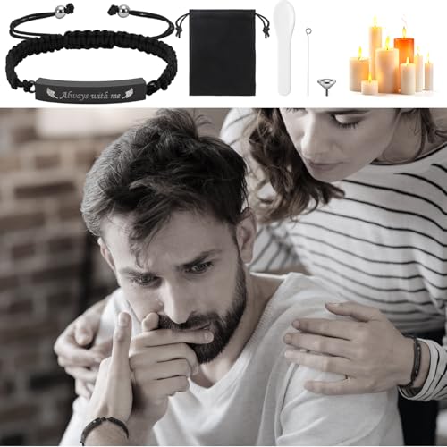 Meng Jiaran Ashes Keepsake, Mini Urns for Human Ashes Small Urns for Pet Black