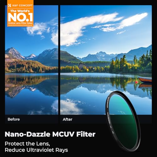 K&F CONCEPT 62mm MC UV Lens Protection Filter with Filter Cap Ultra-Slim