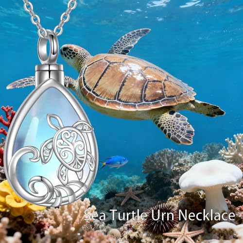ONEFINITY Dolphin Necklaces 925 Sterling Silver Crystal Dolphin Pendant Ocean Jewelry Mother‘s Day Gifts for Women Mom Wife Moonstone turtle