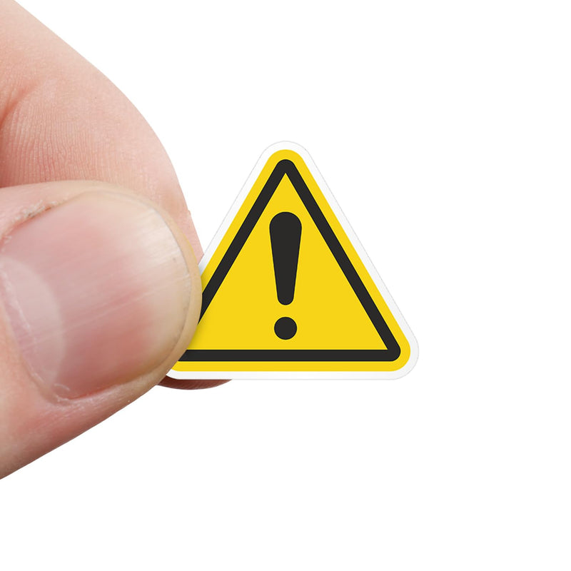 SmartSign (250/Pack) ISO W001 General Hazard Warning Labels with Exclamation Symbol in Dispenser Box, 0.838" x 0.75", Plastic Labels (Aggressive Adhesive) with Polyolefin Film, Yellow/Black