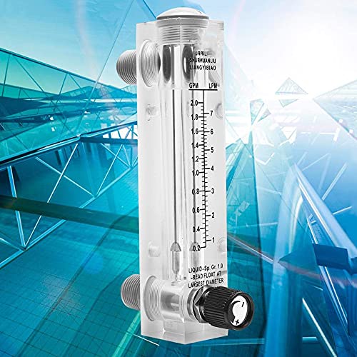 Air Gas Flow Meter, LZM-15T, 1-10 m3/h Flow Meter, Panel Air Gas Flow Type Flowmeter with Adjustable Control Valve for Gas/Oxygen/Air Flow Measurement