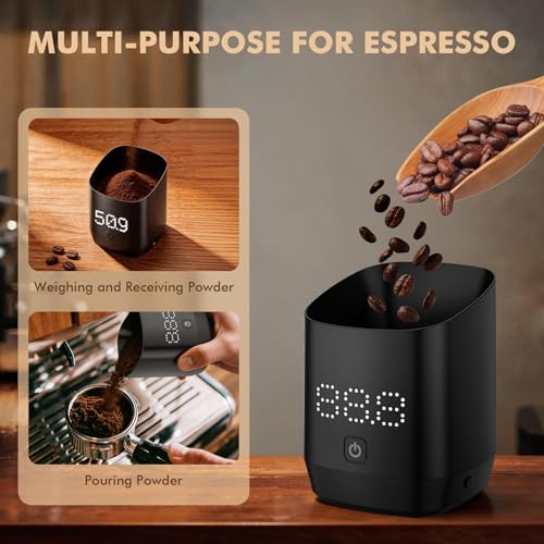 Digital Coffee Scale, Digital Coffee Dosing Cup and Scale, 500g/0.1g